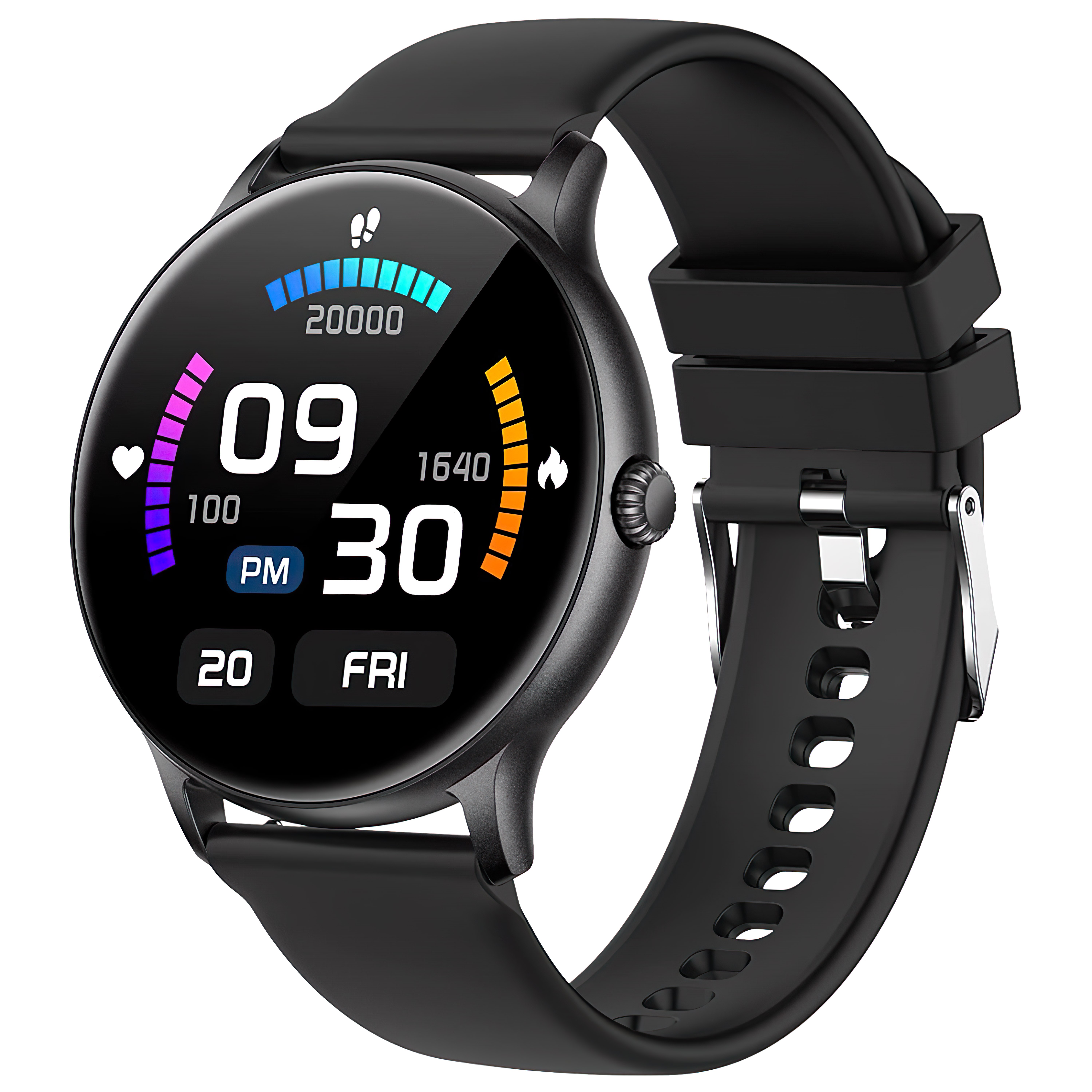 Fire-Boltt Phoenix Smart Watch with Bluetooth Calling 1.3 120+ Sports Modes 240 * 240 PX High Res with SpO2, Heart Rate Monitoring & IP67 Rating (Black)